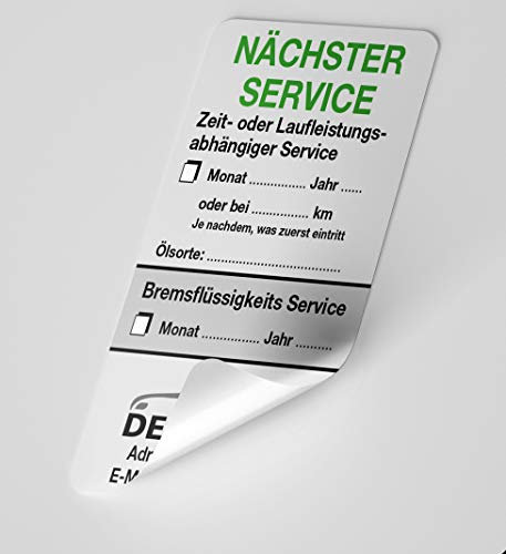 KFZ-Service-Aufkleber Grau 1000 Stück Firmenlogo