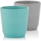 Reer Growing Becher 2er Set nachhaltiges Kindergeschirr, nachhaltige Rohstoffe, melaminfrei, blau/grau