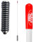 Prostick 3` Foot Fiberglass 1000 Watt - White CB Radio Antenna with Heavy Duty Stainless Steel Spring