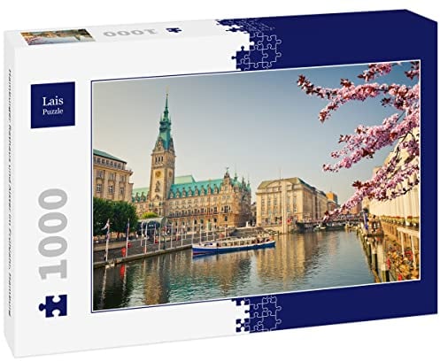 Lais Puzzle Hamburger Rathaus und Alster im Frühjahr, Hamburg 1000 Teile