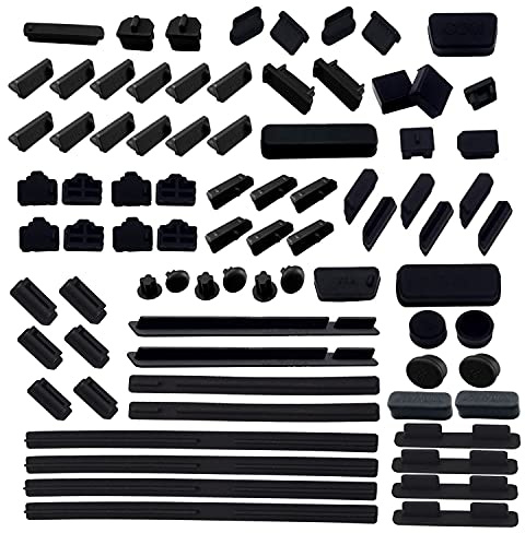 LampVPath 80 tapones antipolvo para computadora portátil y placa base, 25 tipos de puertos, tapones antipolvo para computadora, laptop y placa base, no es compatible con MacBook