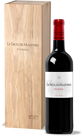 Coffret Cadeau Caisse Bois - Seuil de Mazeyres - AOP Pomerol - Vin Rouge – 75cl