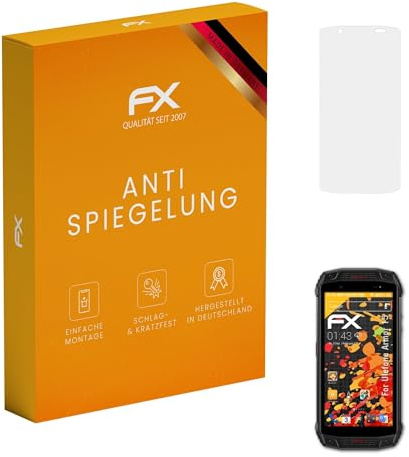 atFoliX Panzerfolie kompatibel mit Ulefone Armor 15 Schutzfolie, entspiegelnde und stoßdämpfende FX Folie (3X)