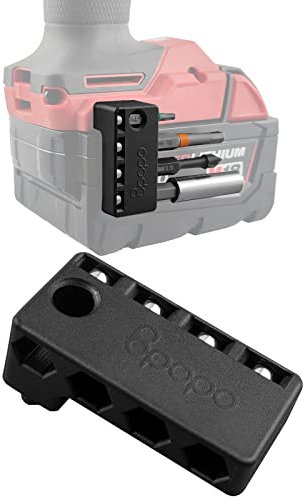 Upgraded Magnetic 1/4-Inch Hex Bits Holders Fit for Milwaukee 18V Impacts Drivers,DIY Magnet Drill Bit Tool Holster Pick Up Sleeve Organizer, Hex Screw Bit Storage on side of Power Drill,Right Side