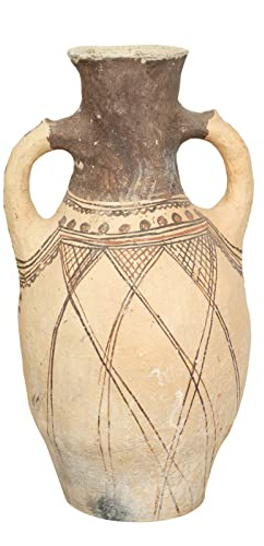 Biscottini Macetas de Terracota Grandes de Exterior 30 x 26 x 57 cm | Macetas para Plantas Grandes artesanales | Maceta de Terracota Grande del Sahara