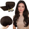 RUNATURE Extensions Echthaar Bondings Braun 30cm 50strähne Unsichtbare Bondings Extensions Echthaar Dunkelbraun Echthaar Extensions Bondings Glatt Menschliches Haar 40g #2