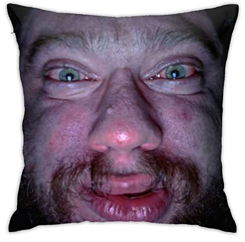 Olymetrix Sam Meme Hyde Face Wurfkissenbezüge für Schlafzimmer, lustiger Meme-Kissenbezug, Heimdekoration, Wohnzimmer, Schlafsaal, Studentenbett, Couch, Sofa, 45,7 x 45,7 cm