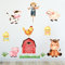 Sunnywall Wandsticker Wandtattoo Wandbild Baby Aufkleber Kinderzimmer Baby Wandaufkleber Spielzimmer (Bauernhof Tiere)