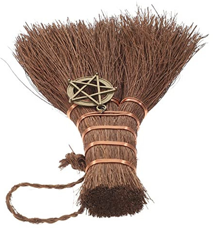 YARNOW Colgante De Escoba Mini Escoba De Altar Escoba De Altar Wiccan Mini Escobas Artificiales Escoba Miniatura Casa De Muñecas Colgante Chino De La Suerte Exquisito Porcelana Metal
