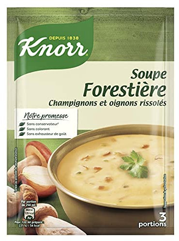 Knorr Soupe Forestière 85g - Savourez le goût authentique de la forêt avec cette soupe déshydratée de qualité supérieure. - Lot De 4 - Vendu Par Lot