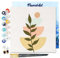Figured'Art Mini Peinture par Numéro Adulte 20x20cm avec cadre Plante 2 - Petit Format Kit de Loisir Créatif DIY Numéro d'Art Complet
