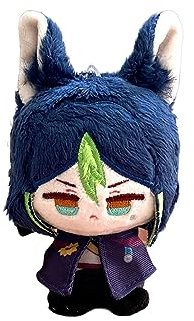 VEGAWIWI Anime Schlüsselanhänger 10,2 cm Plüsch Chibi Anhänger Rucksack Schlüsselanhänger Al Haitham Kaveh Zhongli Childe Doctor Plüschtier für Fans (Tighnari)