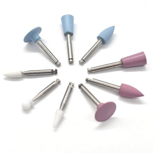 MIBICIRI RA 0309 Dental Composite Polierset | Niedrige Geschwindigkeit, lichthärtetes Harz Polierset, Polierschleifkopf, für Keramikzahnreparatur