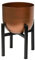 Large Versatile Metal Table Top Planter With Reversible Stand Plant Pot for Indoor/Outdoor Flower pot Plant Herb | Garden Container | Organizer decor (Bronze/Copper Colour with Black Stand)