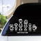 LLLGSH Personalisierte Familie Auto Sticker - Aufkleber selbst gestalten für Auto - Aufkleber Auto Motorrad Fahrrad Boot - klebt auf jeder glatten Oberfläche - 20×40cm - wasserdichte