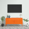 Meuble TV, Banc TV Support de Télévision Table TV Bas Armoire Basse Meuble TV Orange 105x35x50 cm Acier