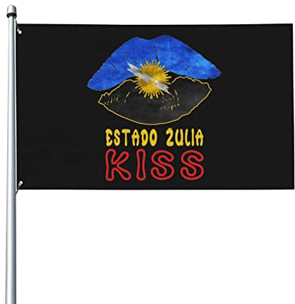 Bandera De Terraza Beso Del Estado Zulia Bandera Color Vivo Bandera Del Patio Para Hogar, Coche, Granja, 90X150cm