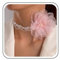 Inilbran Collier Fleur Boho Dentelle Tour De Cou Collier Tour De Cou Fleur Vintage Collier Fleur Rose Grand Collier Fleur Gothique Bijoux Pour Femme Costume Halloween(rose)