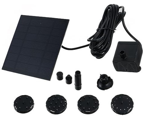 CAXUSD Solarbetriebene Wasserpumpe Für Gartenbrunnen Sprühmuster Für Teiche Vogelbäder Und Aquarien Energiesparend Und Einfach Zu Bedienen