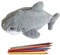 Visiblurry Haifisch-Federmäppchen | Plüsch-Haifisch-Federmäppchen, Schreibwaren-Organizer, Federmäppchen, großes Fassungsvermögen, lustiges Reißverschluss-Federmäppchen für Schüler, grau, Refer to