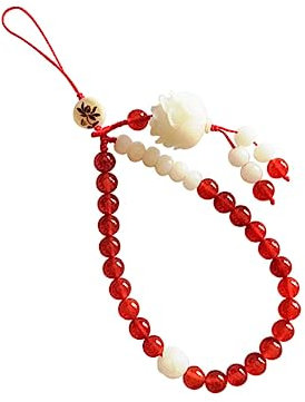 KITANDOVE Vintage Wrist Lanyard Agate Phone Chain Stylish Natural Agate Phone Charm for Women