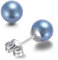 YAMI Akoya aqua rundenperlen ohrringe aus 925Sterling, hypoallergen echt Süßwasserperlen ohrstecker, perlen 8-8,5mm,klassisch-elegantes Design als Geschenk perlenschmuck für Jubiläum, Valentinstag.