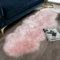 JXLOULAN Faux Lammfell Schaffell Teppich Rosa 80x180 cm, Longhair Fell Flauschiger Teppiche Wohnzimmer Schlafzimmer Kinderzimmer Deko Weicher