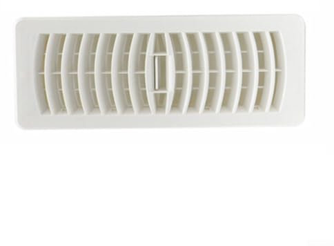 Cubierta de ventilación de rejilla de suelo de plástico para cocinas, baños y salas de estar (4 x 12 pulgadas)