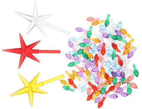 UTHCLO 103pcs Ceramic Christmas Tree Bulbs Replacement Shaped Ornaments for DIY Decorations Twists Vibrant Light Display for Festive Holiday Cheer