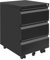LVSTEEL Rollcontainer, Aktenschrank Abschließbar mit 4 Schlüsseln, Büroschrank aus Metall, Aktenschrank unter Schreibtisch, mit 3 Schublade, Vormontiert, Abschließbarer, Büro, Schwarz