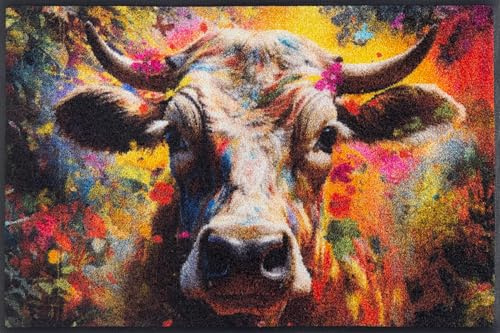 Wash+Dry Fußmatte, Cowy McCow 50x75cm, innen und außen, waschbar