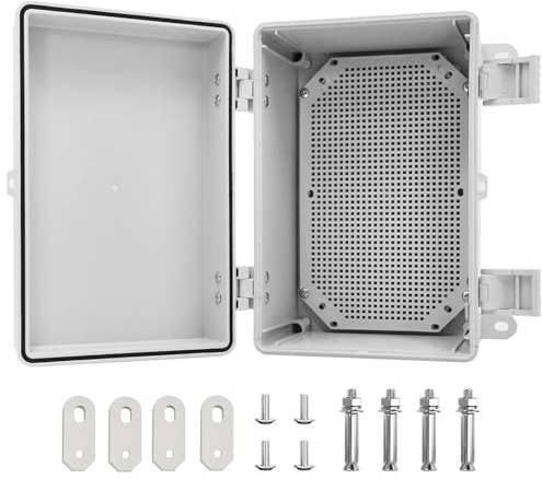 CHENGPI Anschlussdose,Verteilerschrank Industriegehäuse Schaltkasten,IP65 Elektrische Abzweigdose mit Schloss,ABS Elektrisches Anschlusskästen DIY,600x500x220MM Verteilerdose