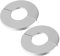 Gadpiparty 2pcs Stainless Steel Toilet Flange Cover Plumbing Cover Plates for Heating Water and Gas Pipes Easy Installation with Self-Adhesive Tape Wall Split Flange for Faucets and Radiators