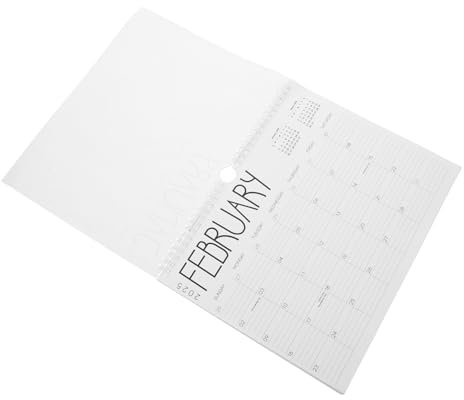 FUNNETOYU Wandkalender Großer Papierkalender Monate Mit Spiralbindung Und Aufhängung Klar Bedruckt Für Home Office Schule Vielseitiger Planer