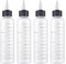 Fogcosy 4Pcs Hair Oil Applicator Bottle, with Graduated Scale Hair Dye Applicator Bottle Twist-On Top Tip Cap Empty Plastic Hairs Color Oil Bottles for Salon Hairs Care Coloring Paint Art Glue