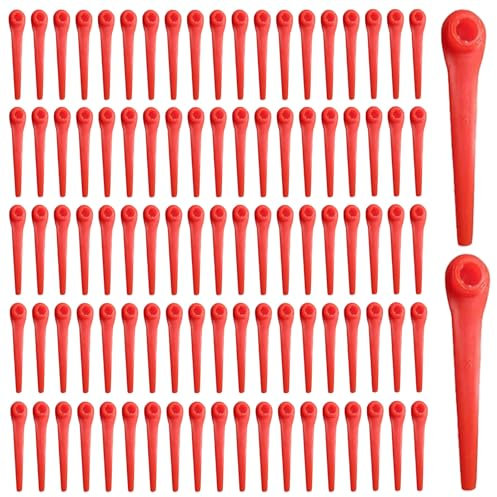 Chuancheng Lot de 100 lames de rechange en plastique pour débroussailleuse Flymo SimpliTrim FLY083-GA400 pour débroussailleuse Gardena 9823 9825 9820 9821