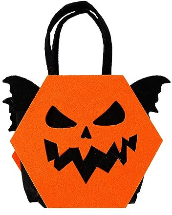 YIZITU Sacchetto di caramelle di Halloween Sacchetti per biscotti Divertenti e funzionali Borse per bomboniere per dolcetti Porta caramelle di Halloween, A