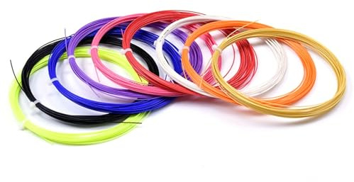 Cuerda Bádminton Para Raqueta Cuerda Elástica Amortiguadora | Líneas De Cuerda De Raqueta De Bádminton De 0,7 mm Accesorio de Reparación y Entreno Deportivo para Adultos, Profesional,