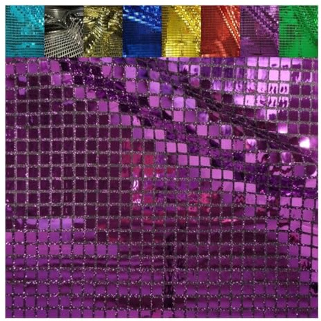 FABRICS-CITY VIOLETT QUADRATISCH 8X8MM PAILLETTEN STOFF STOFFE, 5451