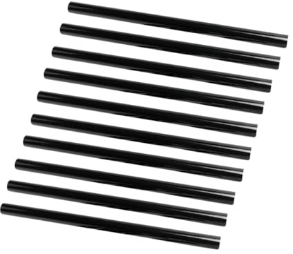 WRITWAA 10pcs Black Hot Glue Sticks Strong Adhesive DIY Craft Glue Rods for Paper Plastic Wood Fabric Bonding and Home Repairs