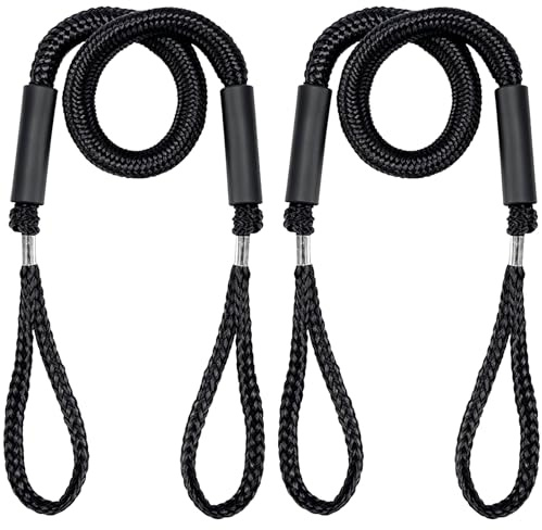 GothicBride 2 stycken förtöjningskoppel båt, bungee dock linje | Båttillbehör båtkoppel för båtar, kajak, jetski, pontoon, kanot