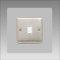 Single Light Switch Surround | Square | Acrylic Back Panel or Finger Plate | Plug, Font Colour:Grey