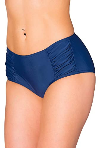 Aquarti Damen Bikinihose mit seitlichen Raffungen | Hotpants
