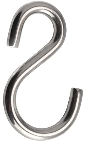 FASTON® S-Haken Asymmetrisch 3 mm Edelstahl A2 V2A (5 Stück) Kleiderhaken Küchenhaken Kleiderbügel S-förmiger Haken