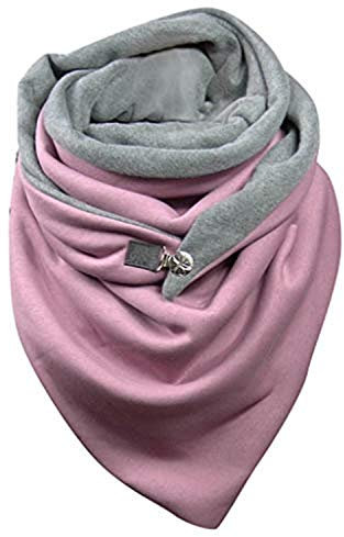 Youning Dreieckstuch Damen Winter Schal Halstuch Baumwolle Warme Halten Schals mit süßen Clip,Soft Wrap Dreieckschal,Winterschal Herbstschal Wickelschal Damenhalstuch Multifunktionstuch (1-B)