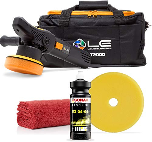 detailmate Poliermaschinen - Politur Set - Liquid Elements T2000 V3 Exzenter Maschine, 125mm Scheibe - Sonax polieren- Poliermaschinen Set (Basic 1-1L)