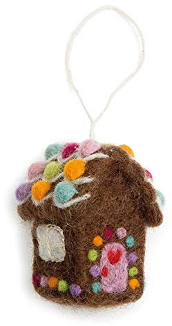 Weihnachtsanhänger Baumschmuck Mini Lebkuchenhaus Filz