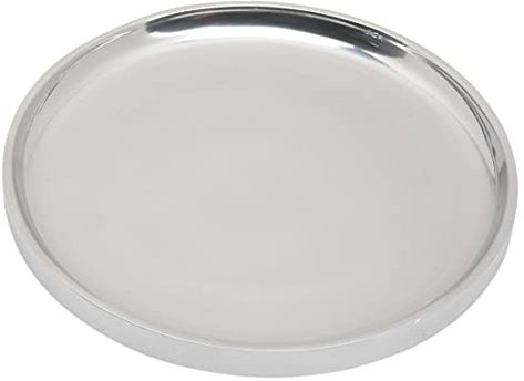 NKlaus Kerzenteller rund Ø14cm Aluminium poliert Untersetzer Dekoration Stumpenkerzen 10443