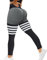 MOHUACHI Leggings mit hoher Taille für Damen, Bauchkontrolle, Po-Heben, Yogahose, Workout, Kompressionsstrumpfhose, (#9) Stripe Grey, X-Groß