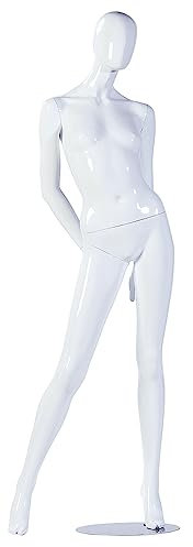 Deco Woerner Damenfigur weiß Schaufensterpuppe Schaufensterfigur Damenbüste Arm hinten 182 cm